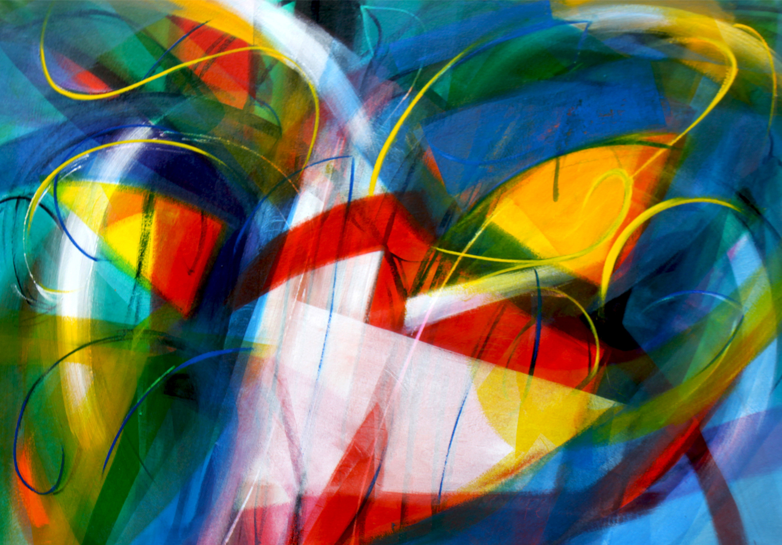 Pintura gestual abstrata de Felipe Senatore