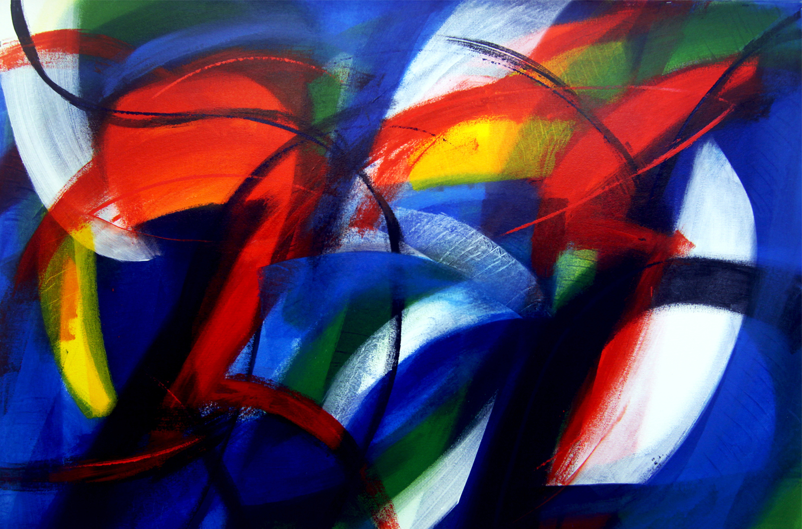 Pintura gestual abstrata de Felipe Senatore