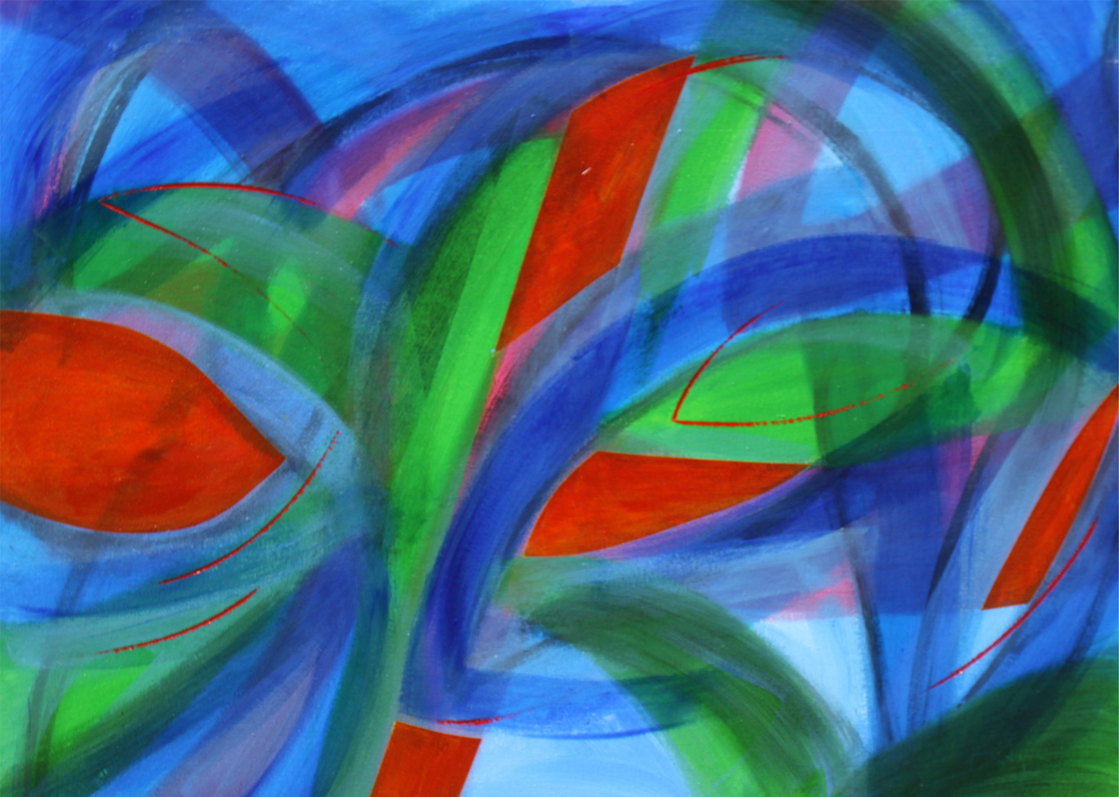 Pintura gestual abstrata de Felipe Senatore